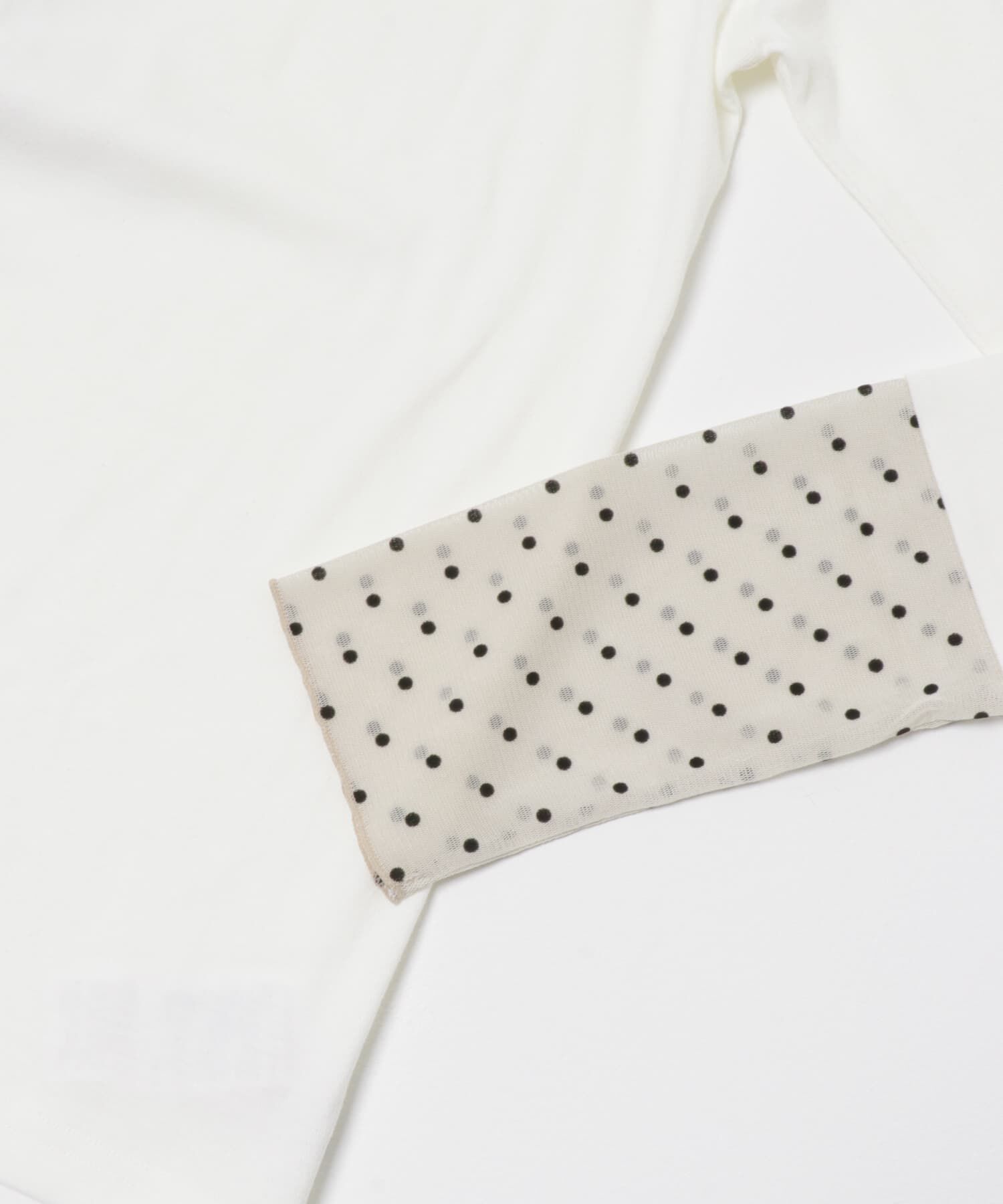 URBAN RESEARCH DOORS「袖ドット柄切替ロングスリーブTシャツ」|Tシャツ・カットソー|