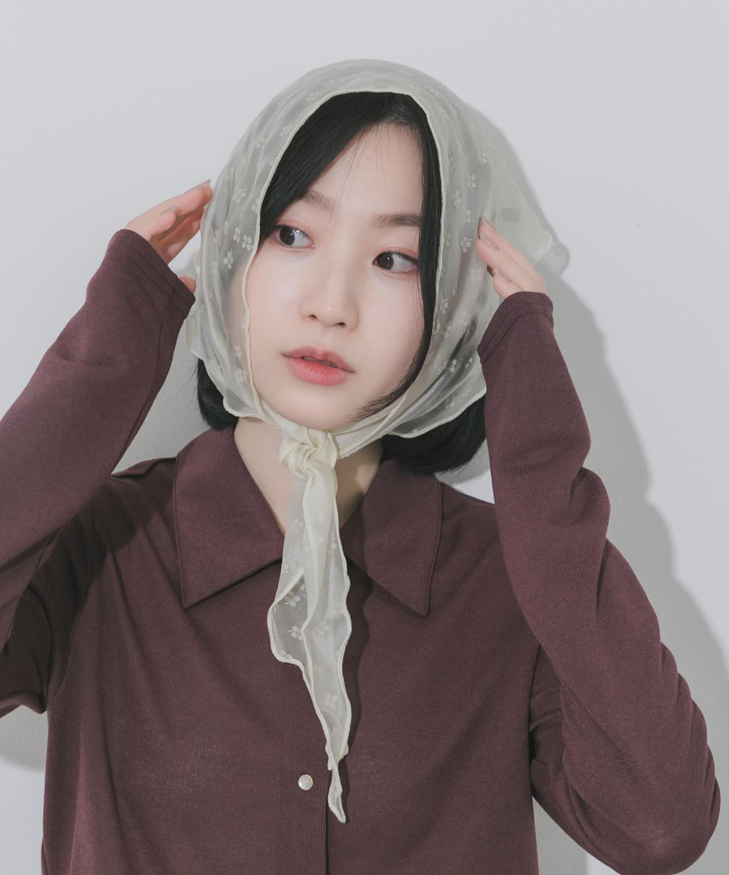 SMELLY「フラワーサンカクスカーフ」|バンダナ・スカーフ|