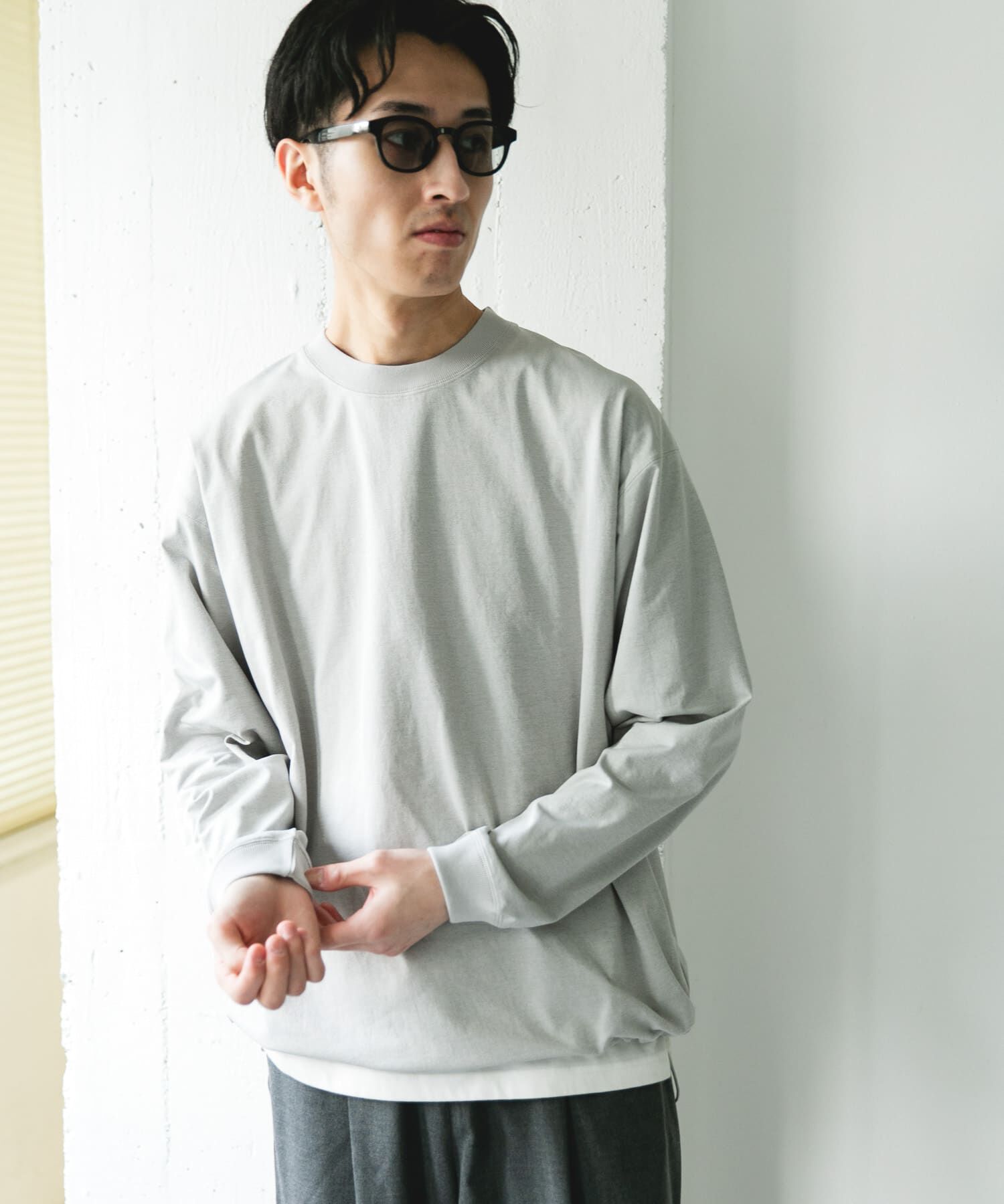 URBAN RESEARCH DOORS「『吸水速乾/接触冷感/ｲｰｼﾞｰｹｱ』ｸｲｯｸﾄﾞﾗｲ ﾄﾞﾛｽﾄﾛﾝ 」|Tシャツ・カットソー|