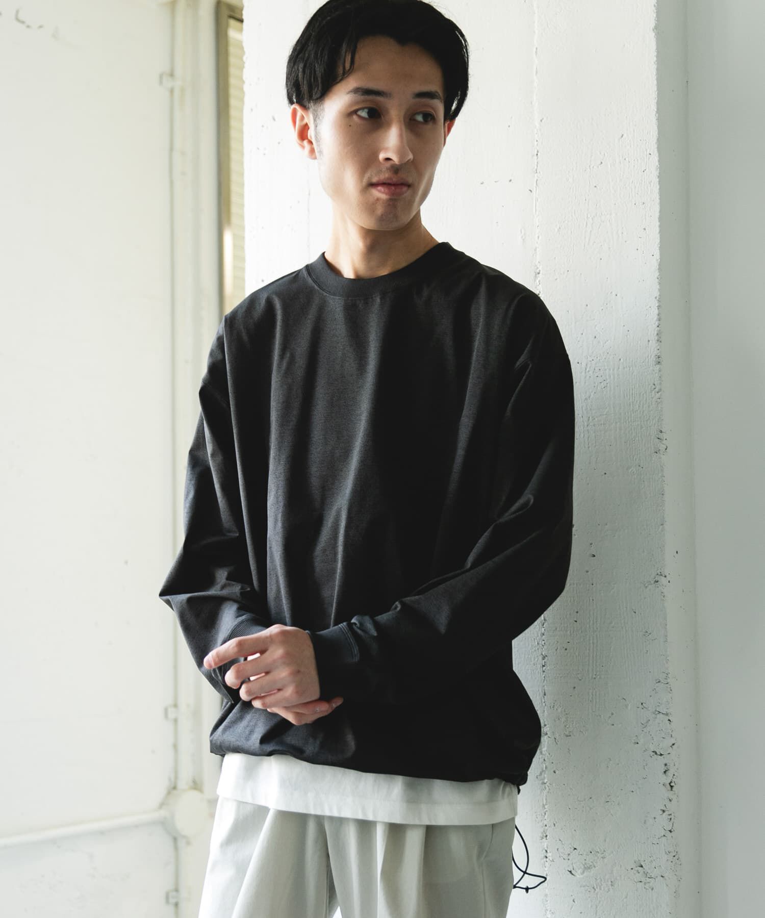 URBAN RESEARCH DOORS「『吸水速乾/接触冷感/ｲｰｼﾞｰｹｱ』ｸｲｯｸﾄﾞﾗｲ ﾄﾞﾛｽﾄﾛﾝ 」|Tシャツ・カットソー|