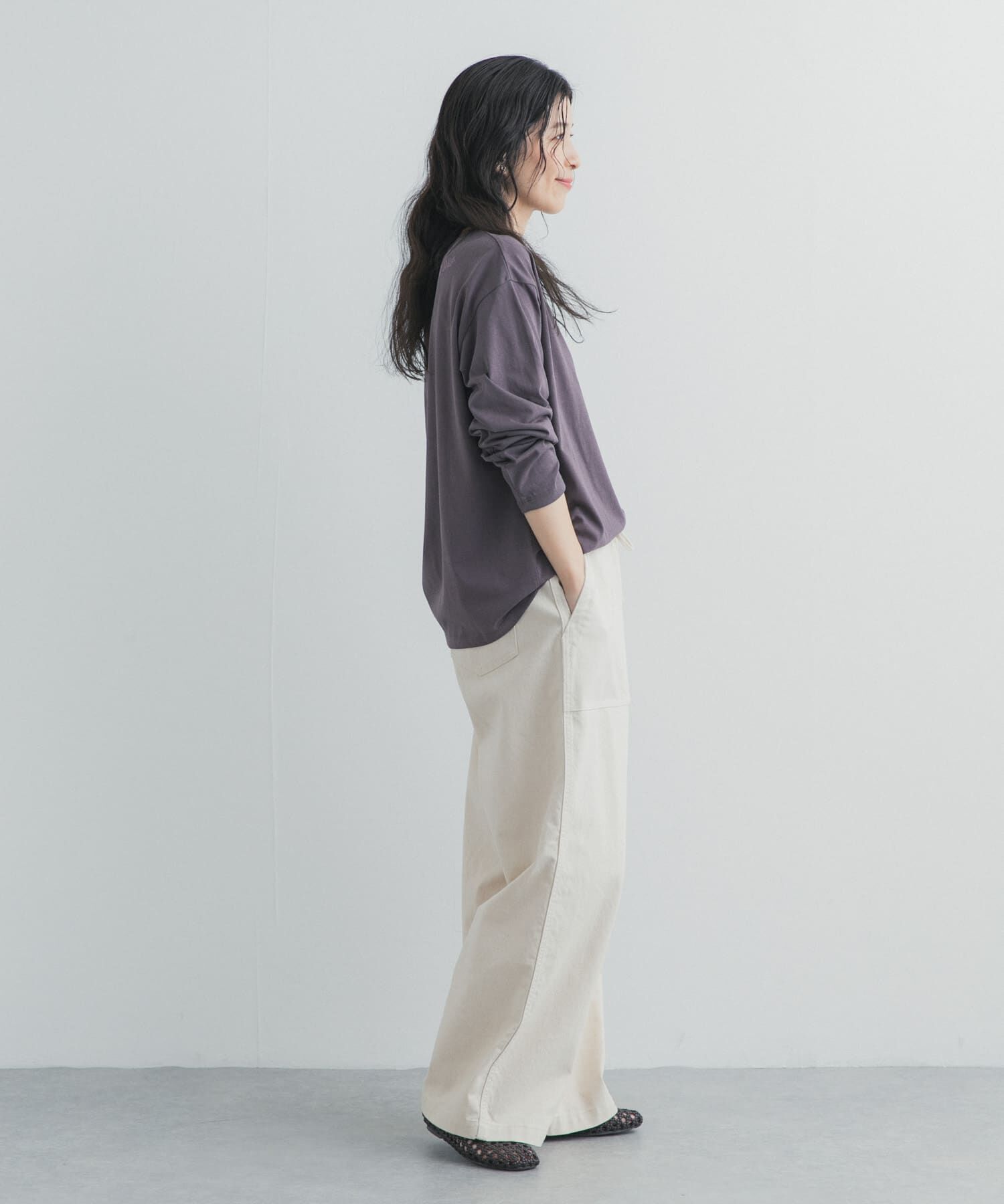 URBAN RESEARCH DOORS「バック刺繍ロングスリーブTシャツ」|Tシャツ・カットソー|