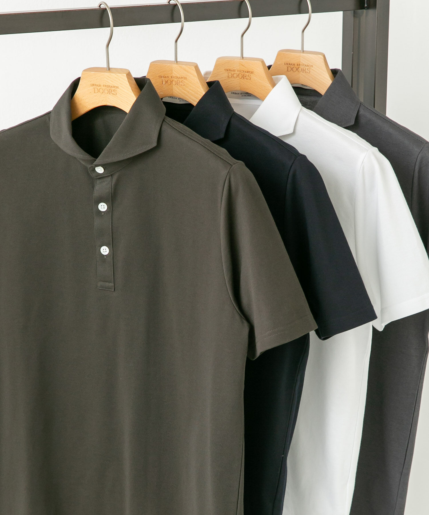 URBAN RESEARCH DOORS「LIFE STYLE TAILOR 　カッタウェイ半袖プルオーバー」|シャツ・ブラウス|カーキ