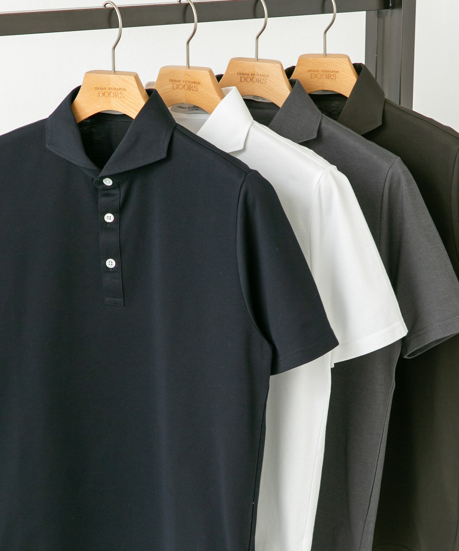 URBAN RESEARCH DOORS「LIFE STYLE TAILOR 　カッタウェイ半袖プルオーバー」|シャツ・ブラウス|ネイビー