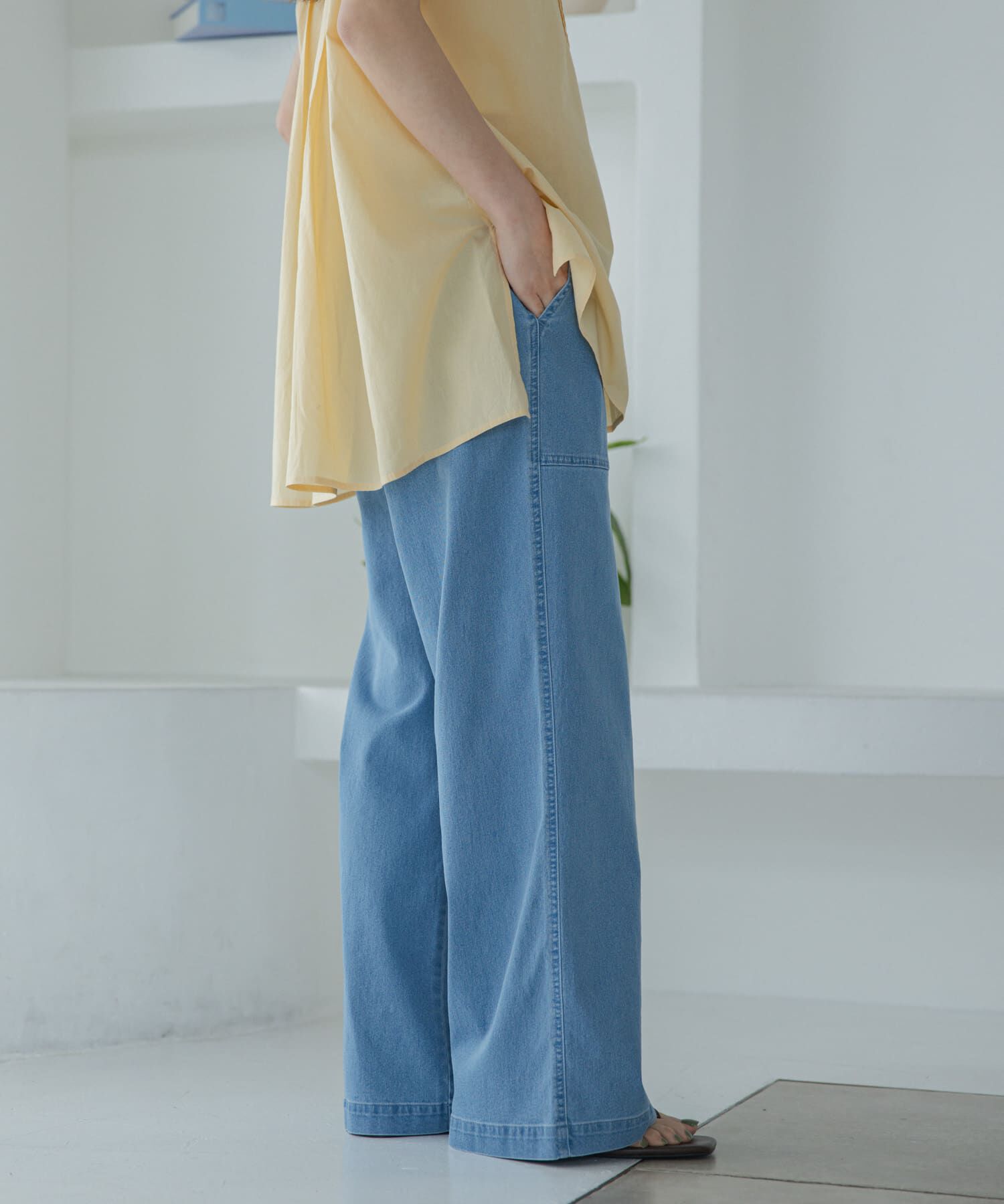 Sonny Label 「接触冷感デニムベイカーパンツ」|デニム|