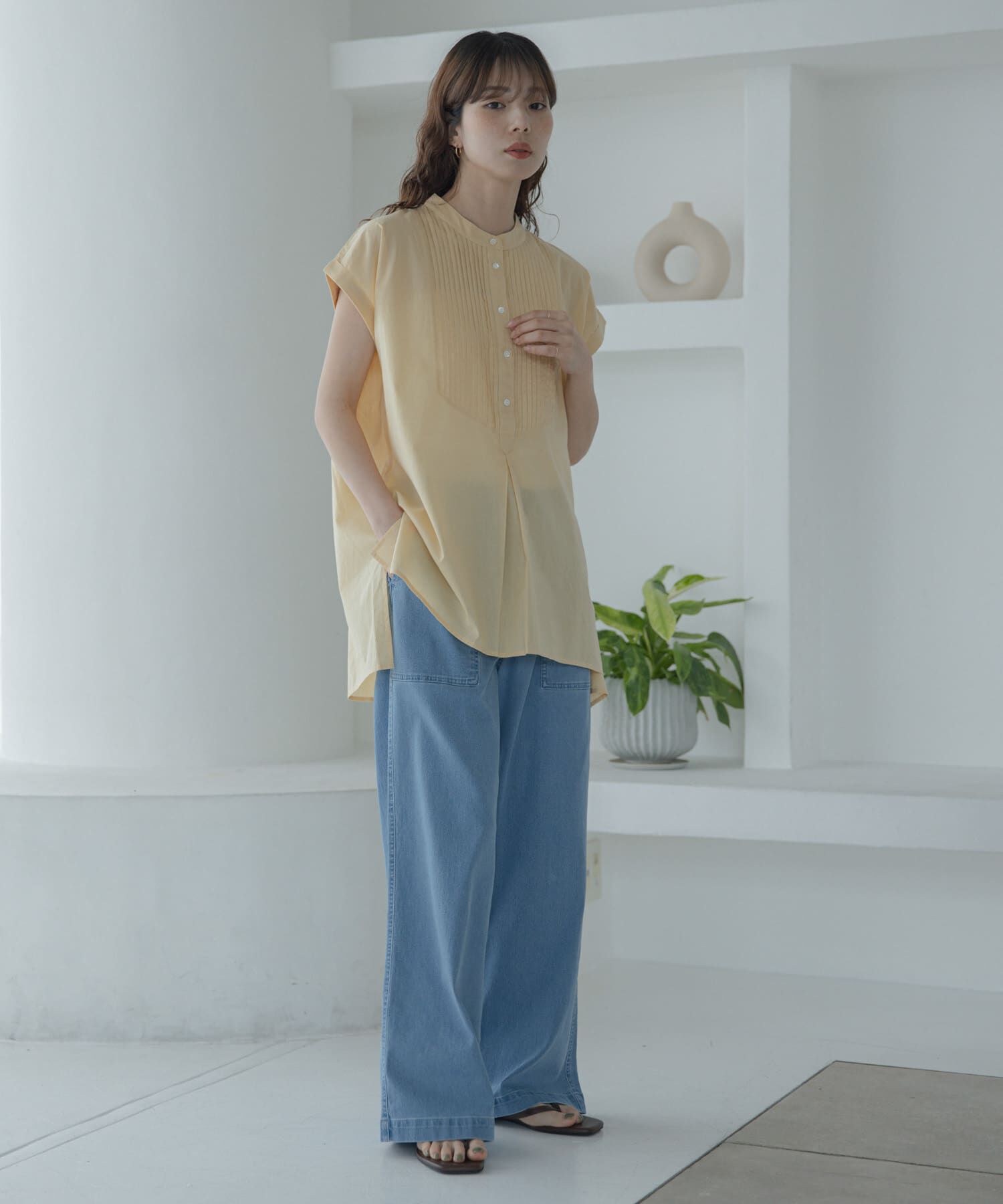 Sonny Label 「接触冷感デニムベイカーパンツ」|デニム|