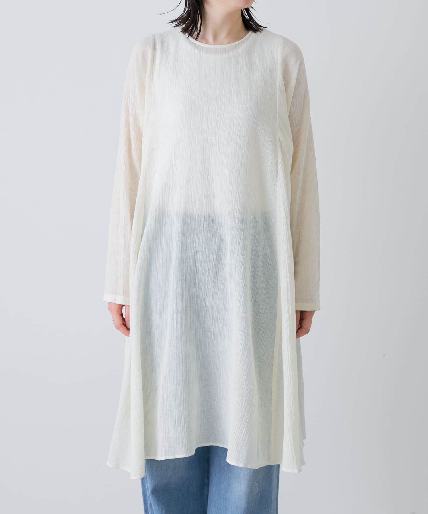 かぐれ「ボイルフレアチュニック」|チュニック|