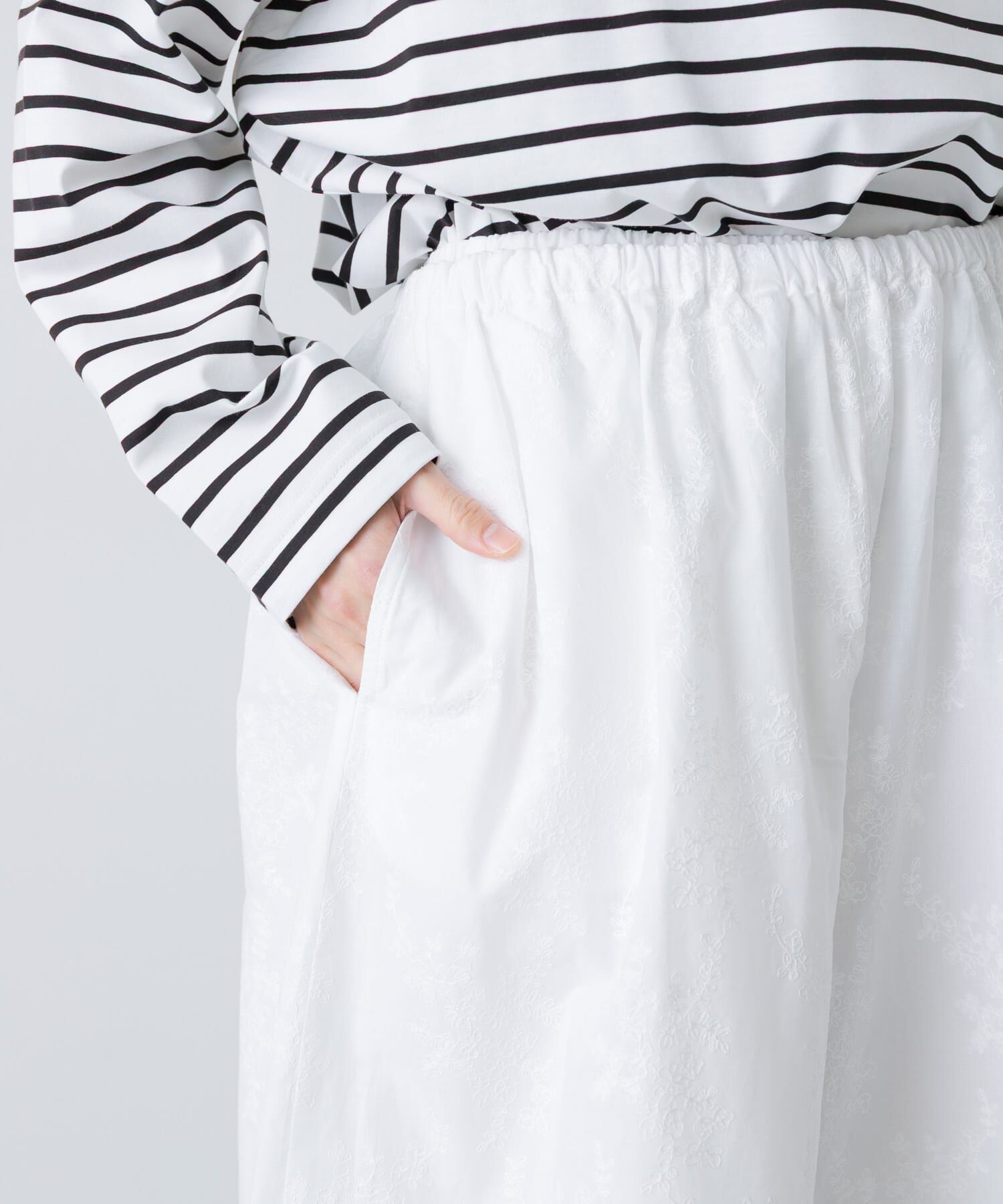 かぐれ「エンブロイダリーギャザーパンツ」|その他|