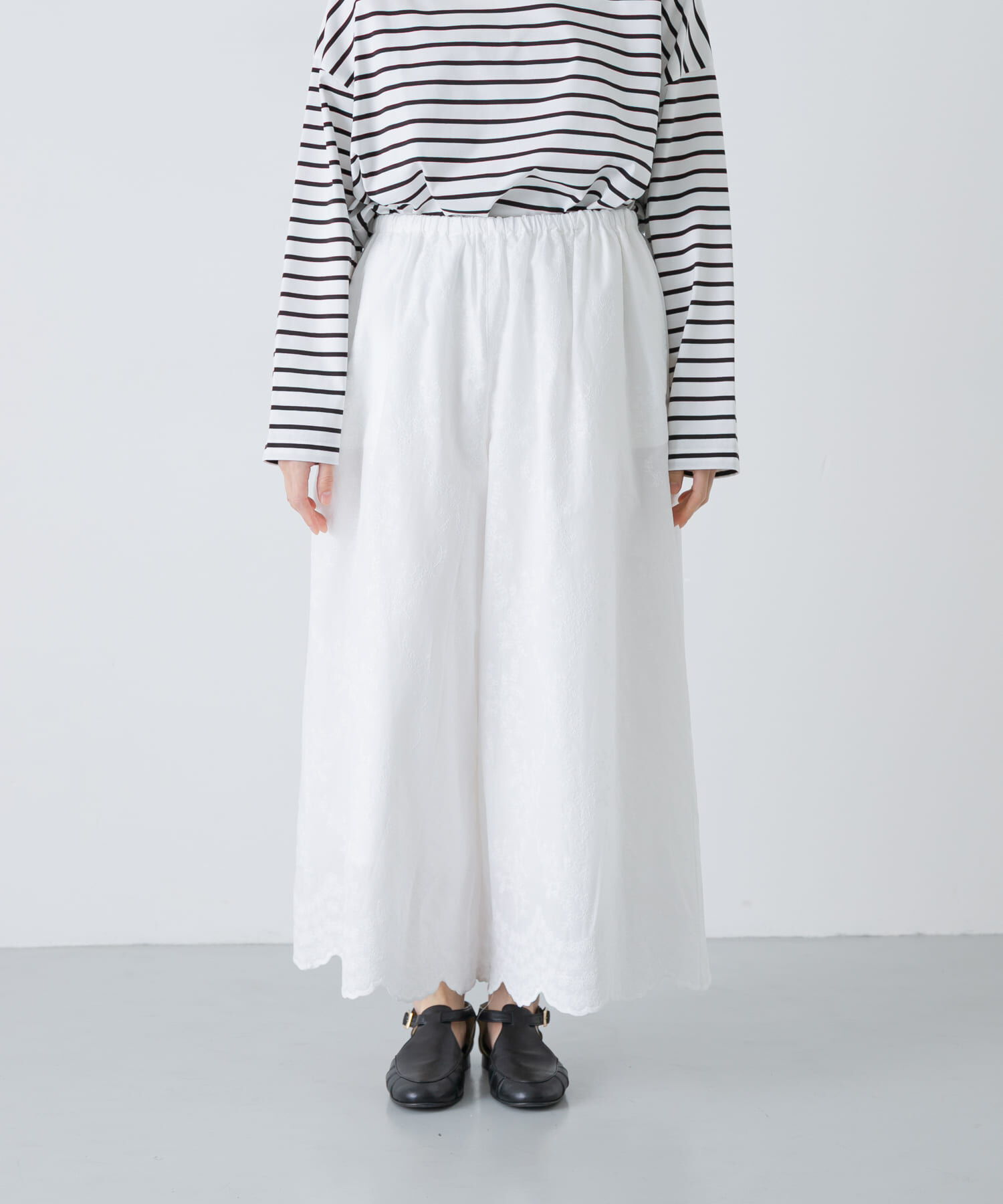 かぐれ「エンブロイダリーギャザーパンツ」|その他|