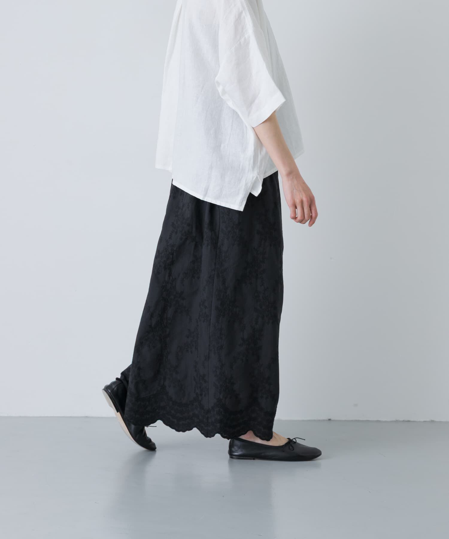 かぐれ「エンブロイダリーギャザーパンツ」|その他|