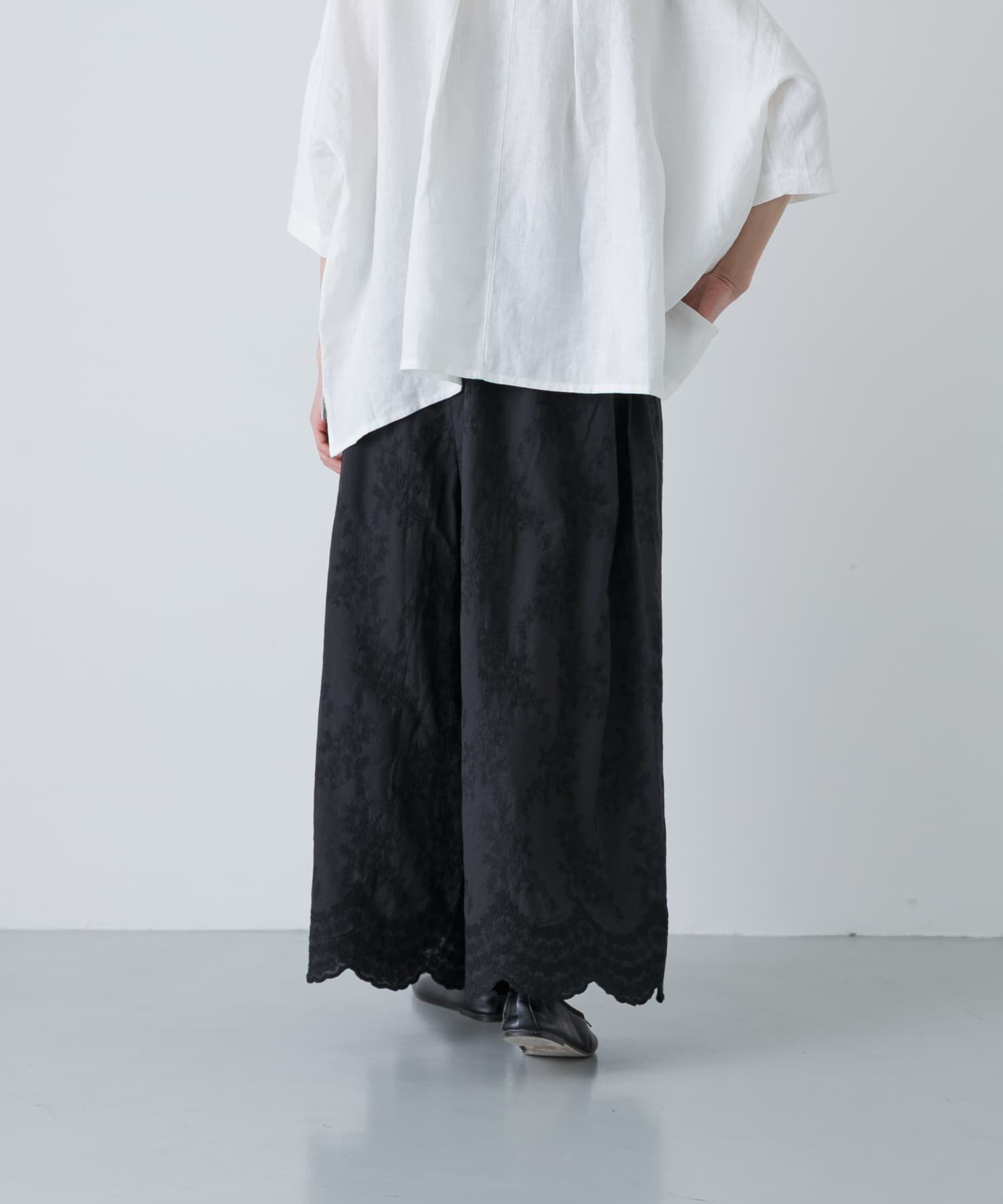 かぐれ「エンブロイダリーギャザーパンツ」|その他|