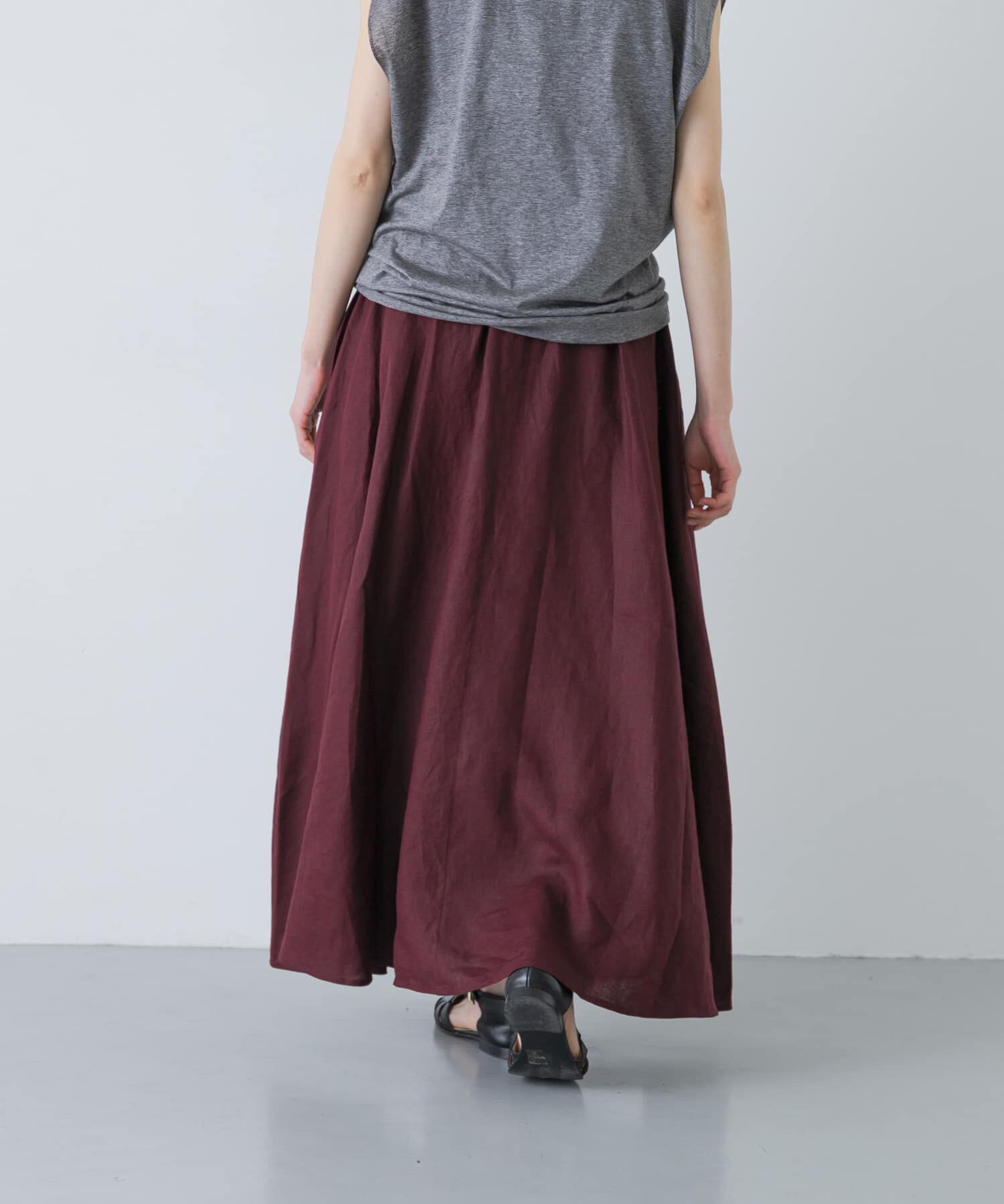 かぐれ「リネンフレアスカート」|スカート|