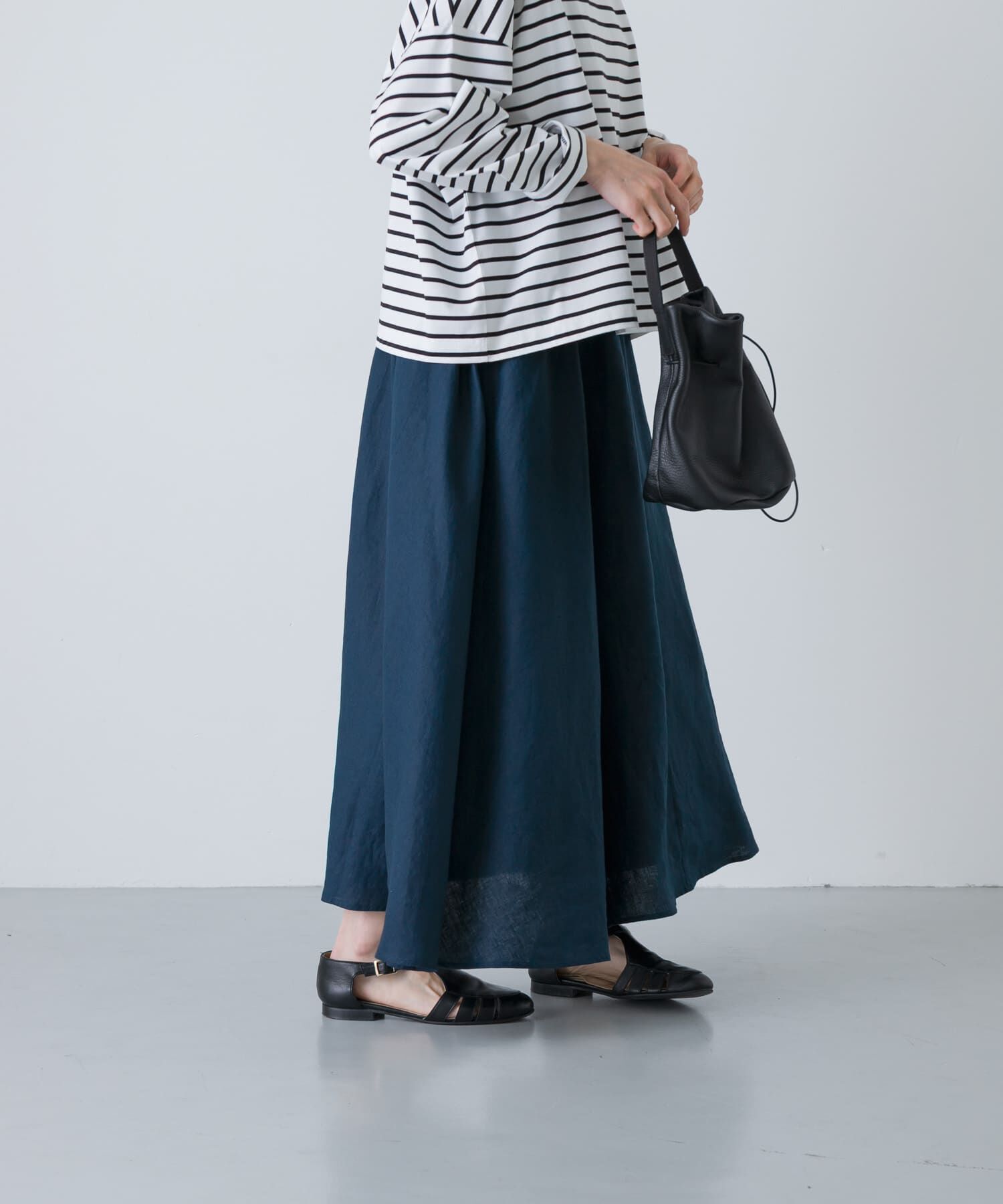 かぐれ「リネンフレアスカート」|スカート|