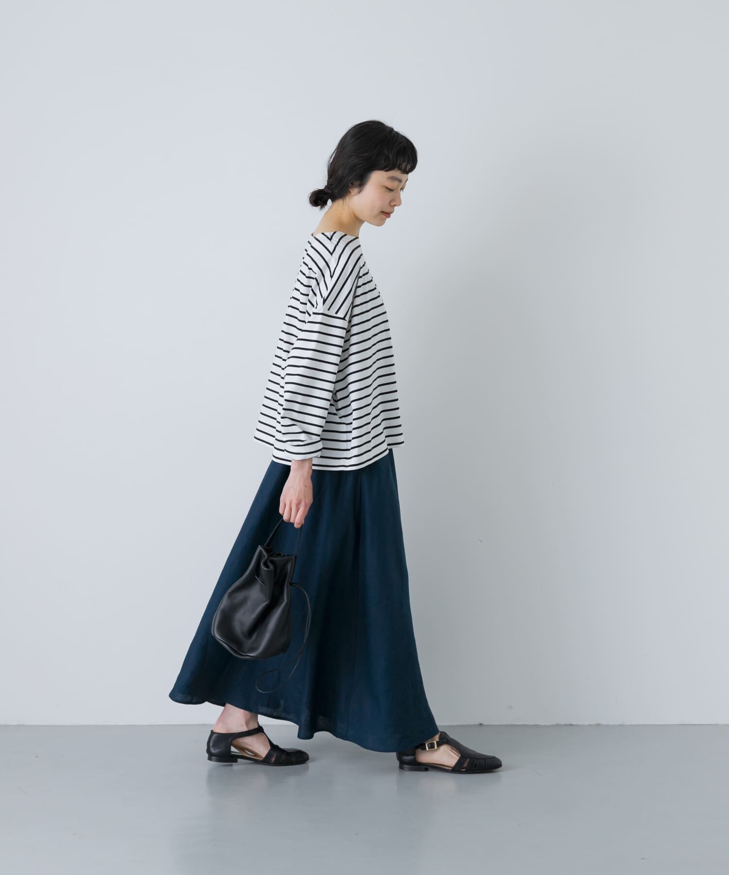 かぐれ「リネンフレアスカート」|スカート|