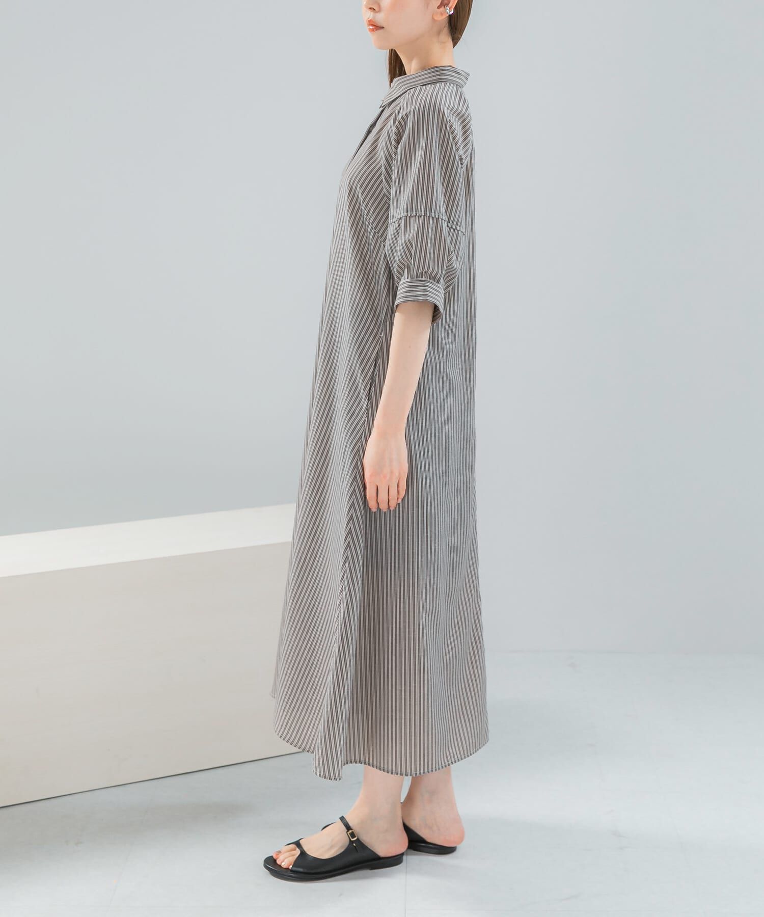 URBAN RESEARCH ROSSO「『WEB限定』イージーリネンシャツワンピース」|ワンピース|