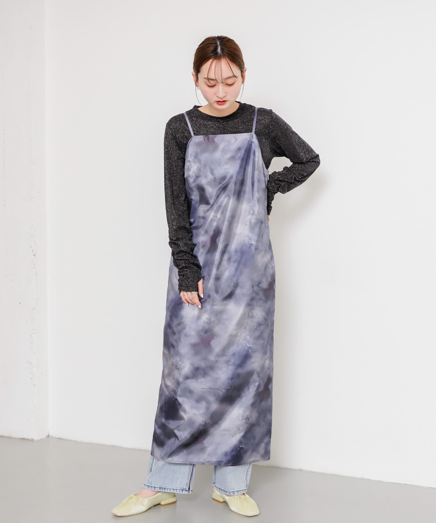 SENSE OF PLACE by URBAN RESEARCH「ボカシプリントキャミワンピース」|ワンピース|