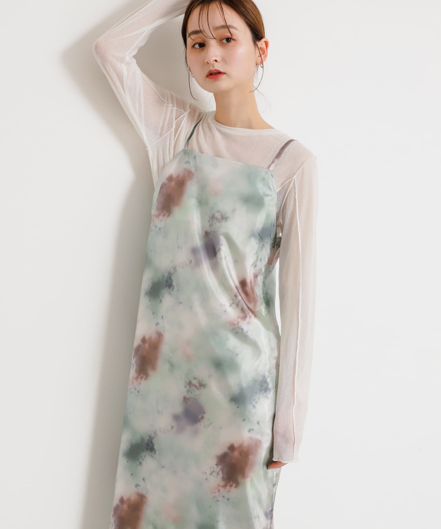 SENSE OF PLACE by URBAN RESEARCH「ボカシプリントキャミワンピース」|ワンピース|