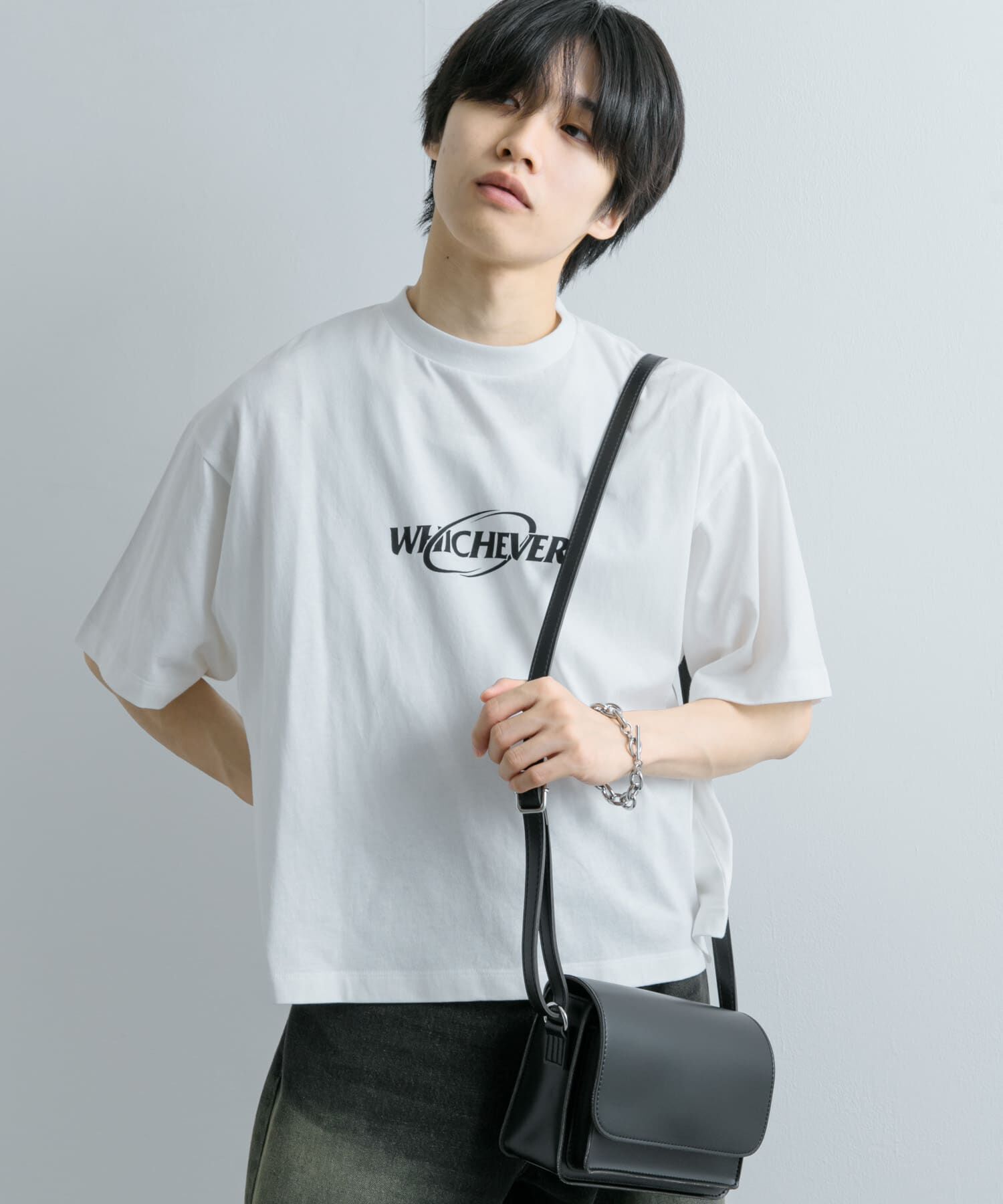 SENSE OF PLACE by URBAN RESEARCH「ロゴグラフィックボクシーTシャツ(5分袖)」|Tシャツ・カットソー|