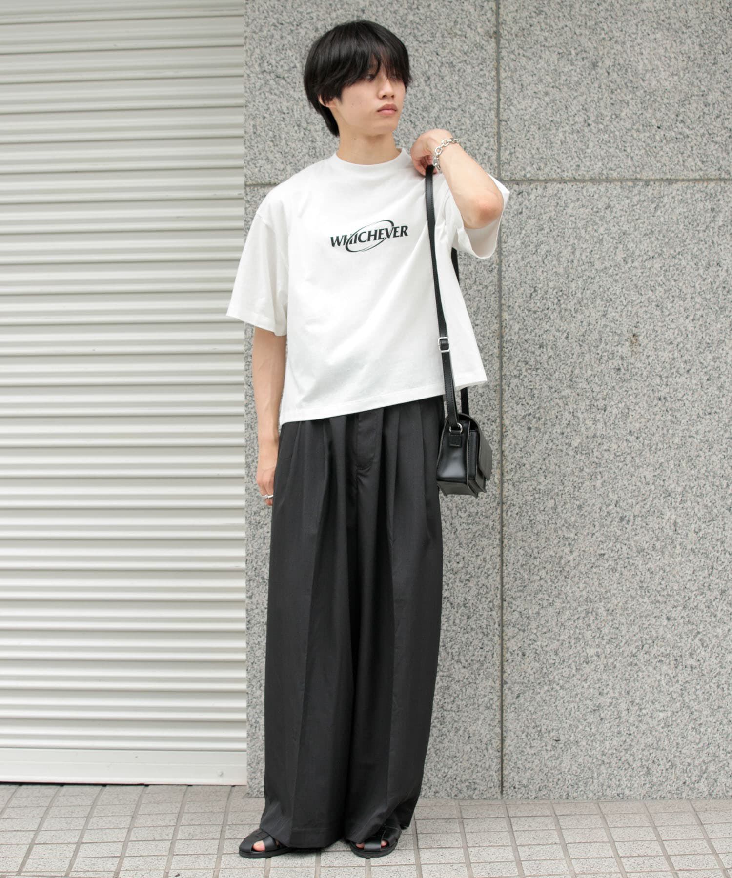 SENSE OF PLACE by URBAN RESEARCH「ロゴグラフィックボクシーTシャツ(5分袖)」|Tシャツ・カットソー|