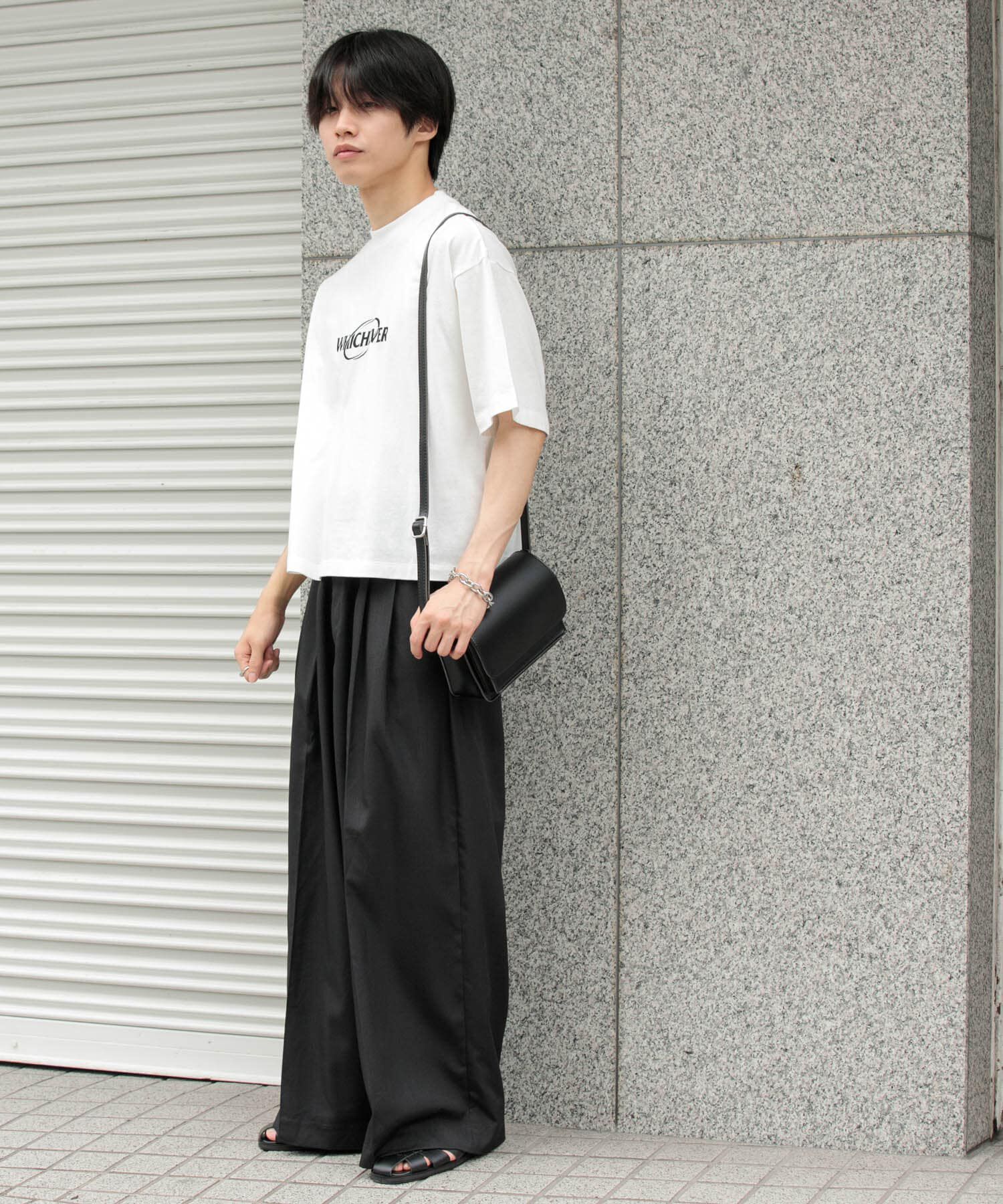 SENSE OF PLACE by URBAN RESEARCH「ロゴグラフィックボクシーTシャツ(5分袖)」|Tシャツ・カットソー|