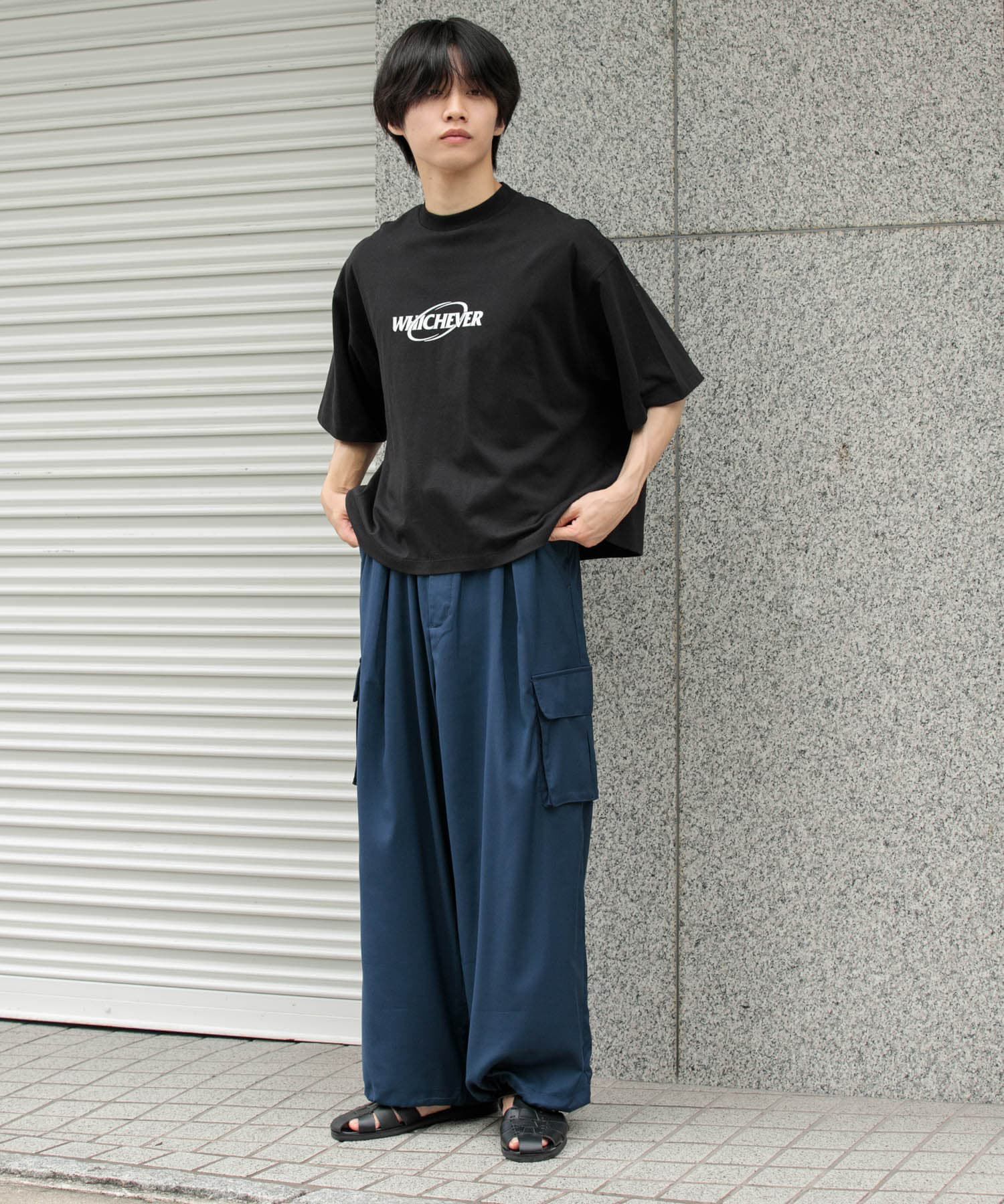 SENSE OF PLACE by URBAN RESEARCH「ロゴグラフィックボクシーTシャツ(5分袖)」|Tシャツ・カットソー|