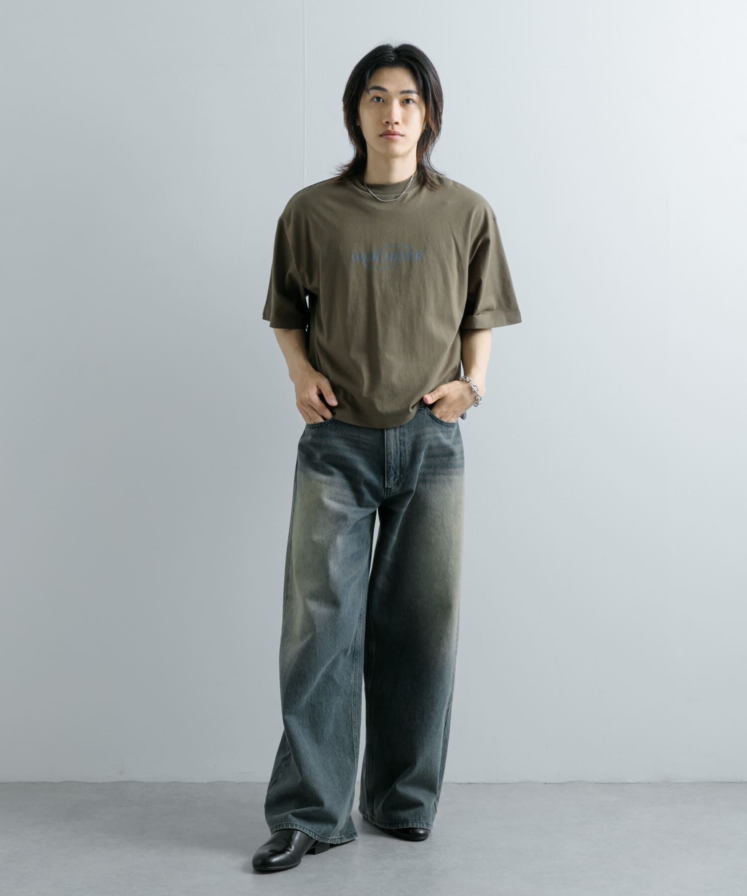 SENSE OF PLACE by URBAN RESEARCH「ロゴグラフィックボクシーTシャツ(5分袖)」|Tシャツ・カットソー|