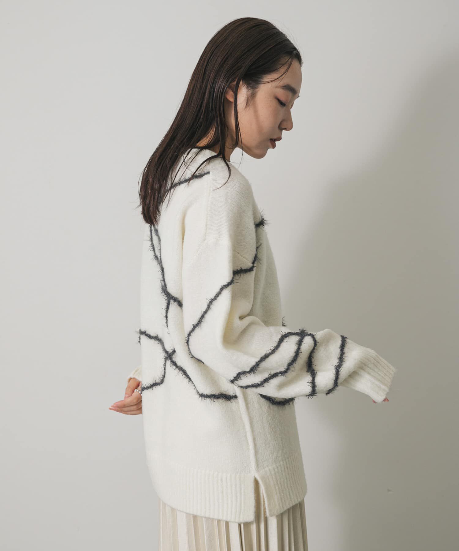 SENSE OF PLACE by URBAN RESEARCH「シャギーラインルーズニット」|ニット・セーター|