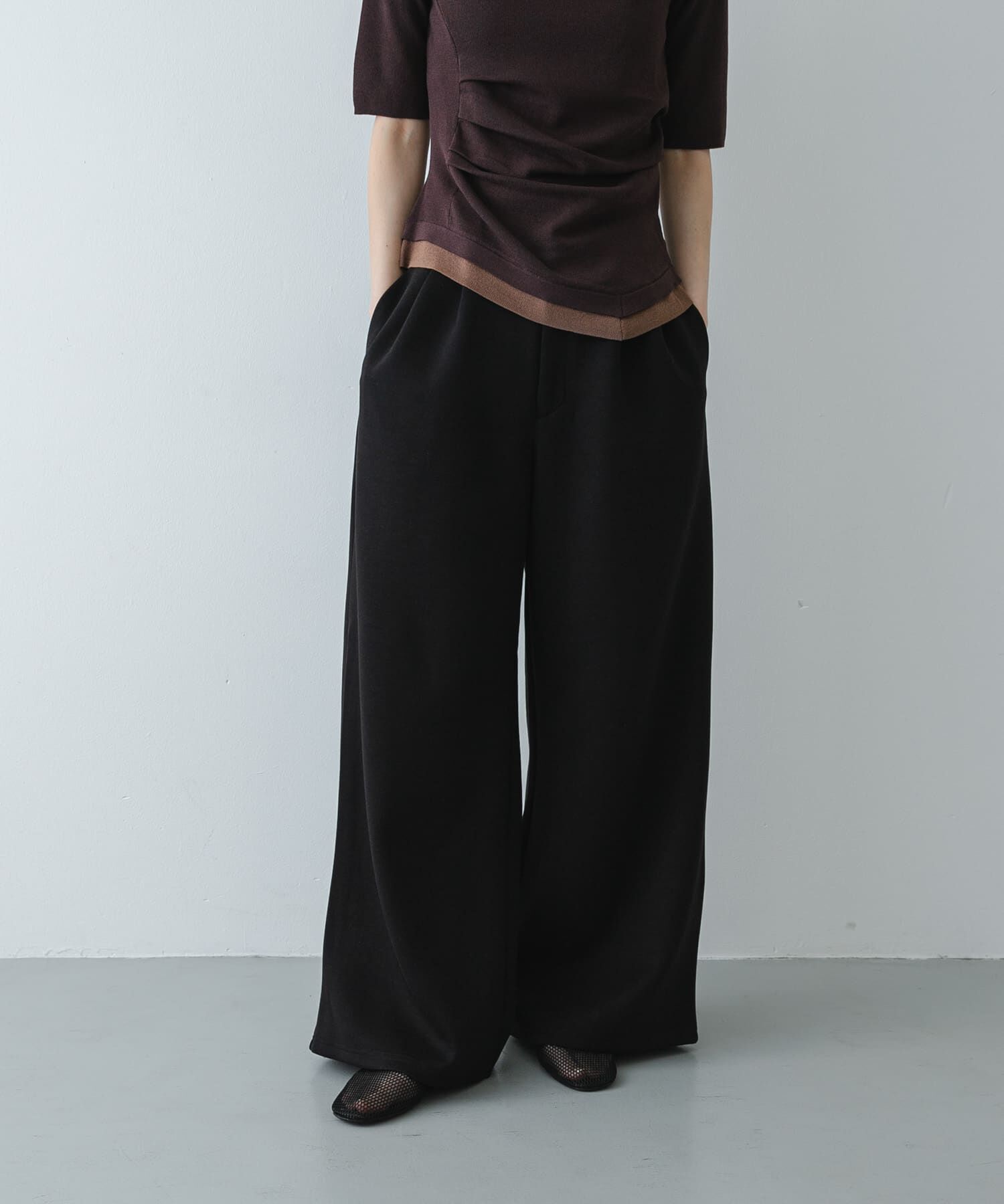 SENSE OF PLACE by URBAN RESEARCH「ポンチスラックスパンツ」|その他|ブラック