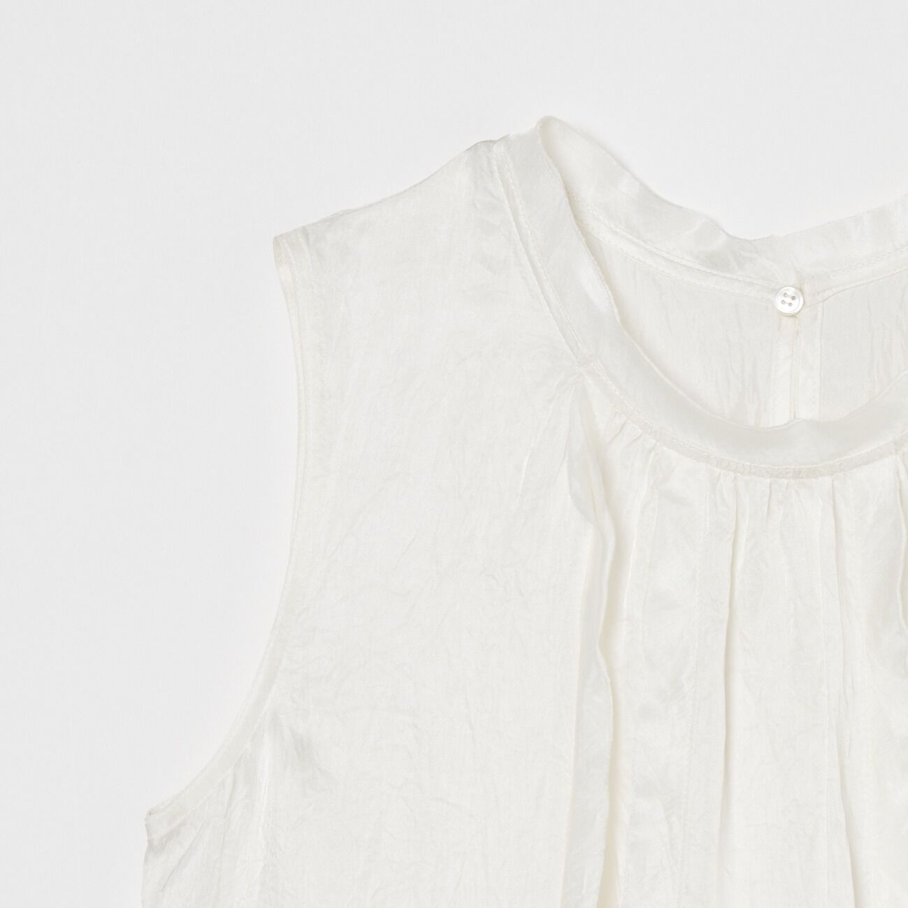 HELIOPOLE「HELIOPOLE CREPE SHEER SLEEVELESS BLOUSE」|シャツ・ブラウス|