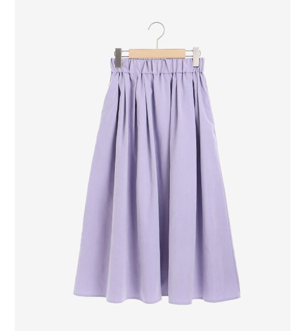 le.coeur blanc「フェイクスエードギャザースカート」|スカート|