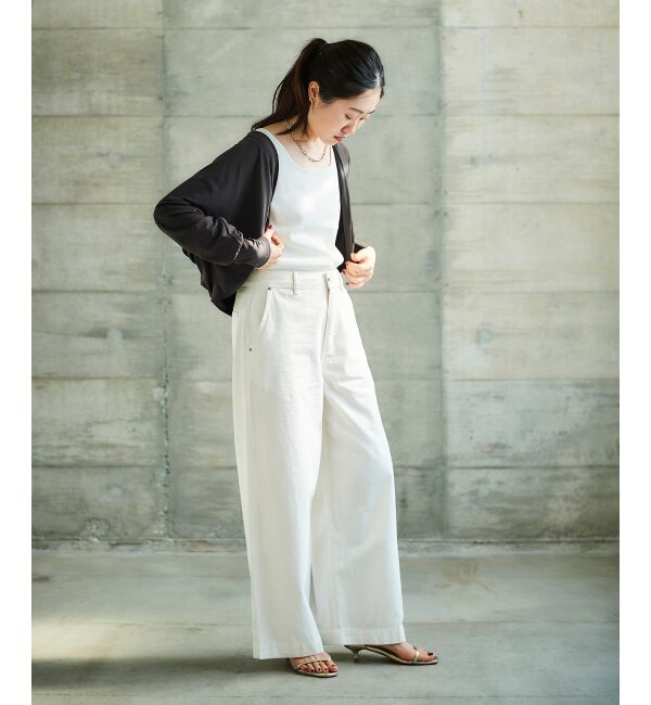 le.coeur blanc「ライトオンスデニムワイドパンツ」|デニム|