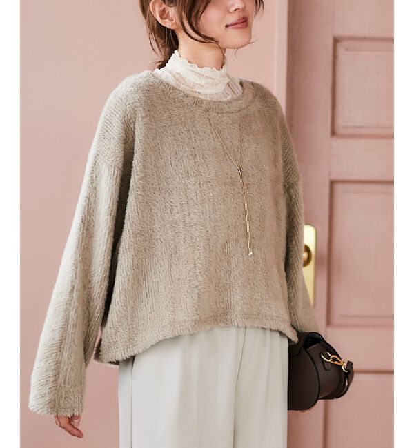 le.coeur blanc「《手洗い可能》シャギードルマンプルオーバー」|プルオーバー|