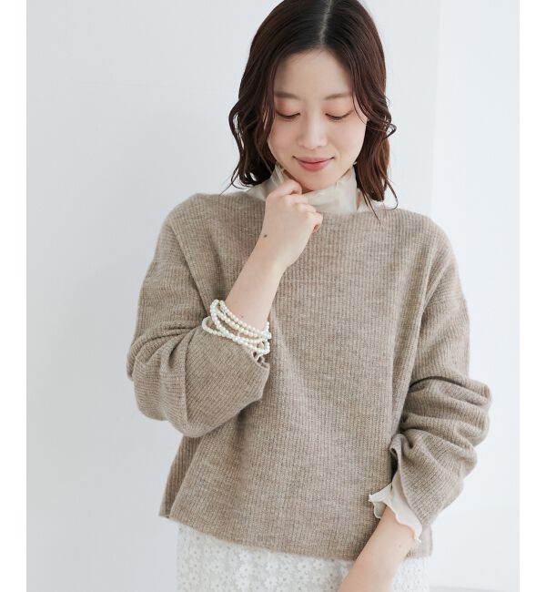 le.coeur blanc「ラメ畦ニットプルオーバー」|ニット・セーター|