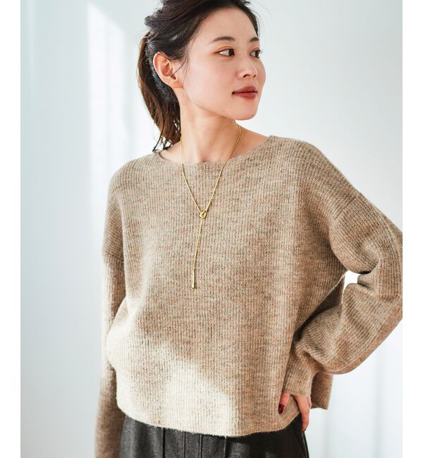 le.coeur blanc「ラメ畦ニットプルオーバー」|ニット・セーター|