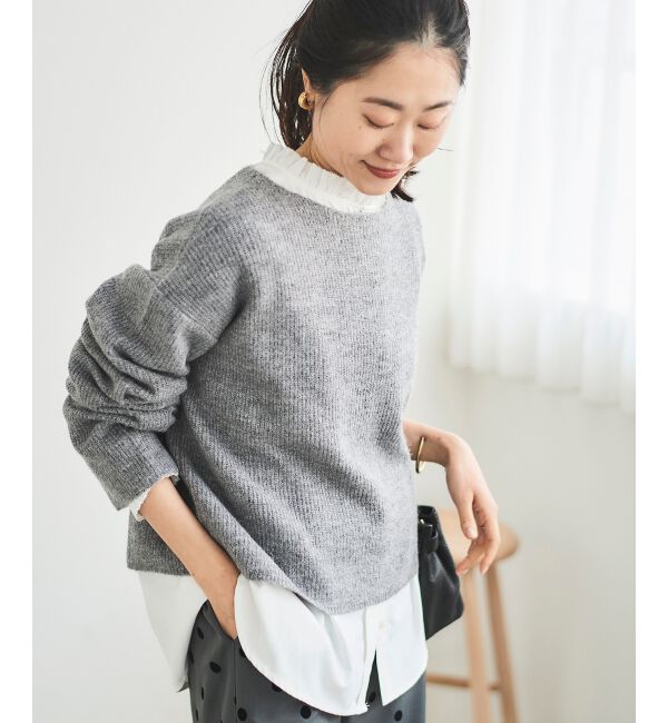 le.coeur blanc「ラメ畦ニットプルオーバー」|ニット・セーター|