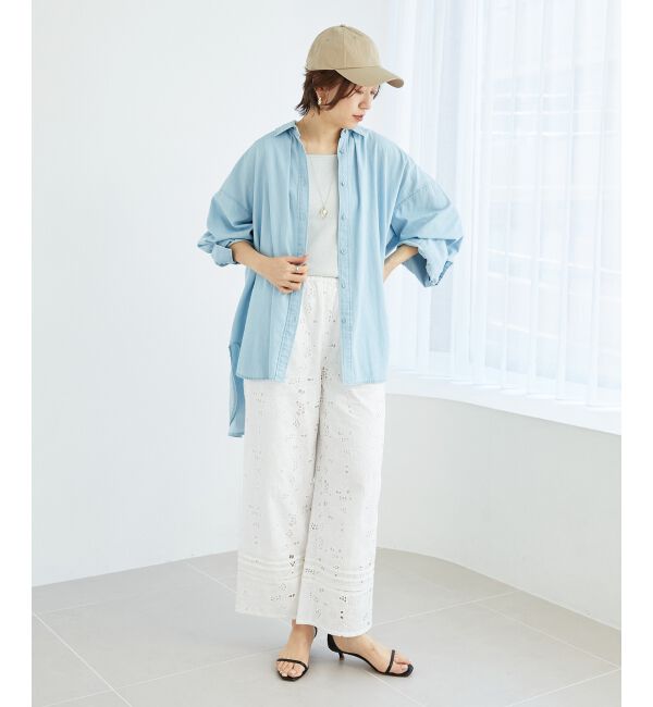 le.coeur blanc「《WEB限定アイテム》バックデザインオーバーデニムシャツ」|シャツ・ブラウス|