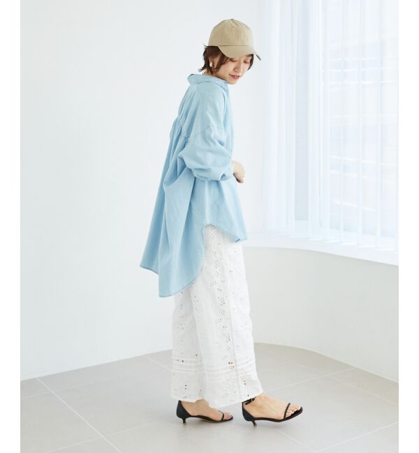 le.coeur blanc「《WEB限定アイテム》バックデザインオーバーデニムシャツ」|シャツ・ブラウス|