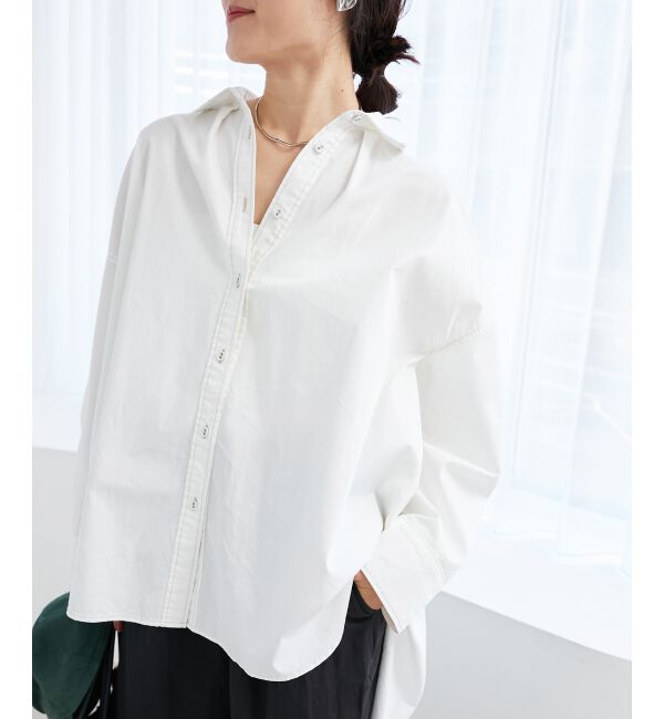 le.coeur blanc「《WEB限定アイテム》バックデザインオーバーデニムシャツ」|シャツ・ブラウス|