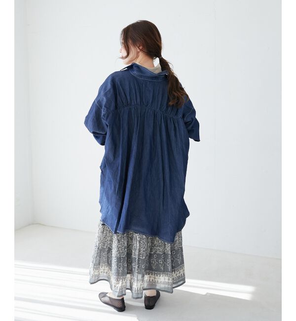 le.coeur blanc「《WEB限定アイテム》バックデザインオーバーデニムシャツ」|シャツ・ブラウス|
