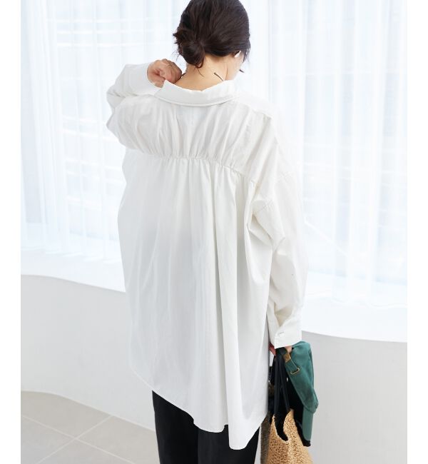 le.coeur blanc「《WEB限定アイテム》バックデザインオーバーデニムシャツ」|シャツ・ブラウス|