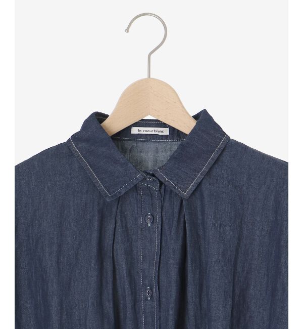 le.coeur blanc「《WEB限定アイテム》バックデザインオーバーデニムシャツ」|シャツ・ブラウス|