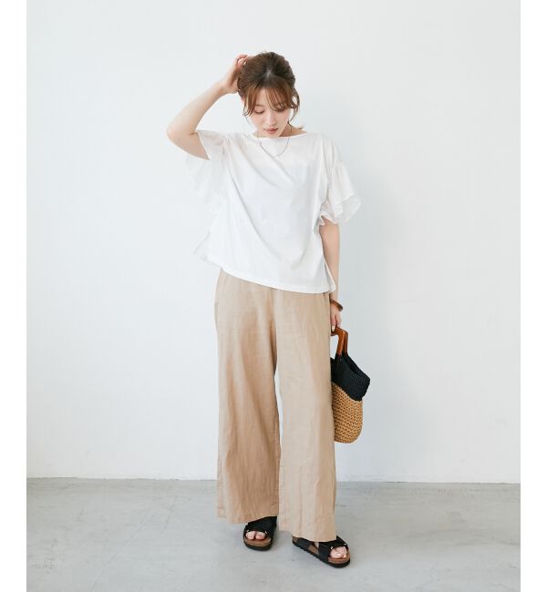  「コットンシルケットコンビカットプルオーバー」|プルオーバー|