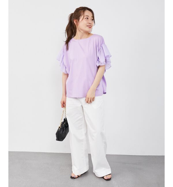  「コットンシルケットコンビカットプルオーバー」|プルオーバー|