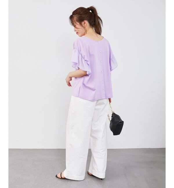  「コットンシルケットコンビカットプルオーバー」|プルオーバー|