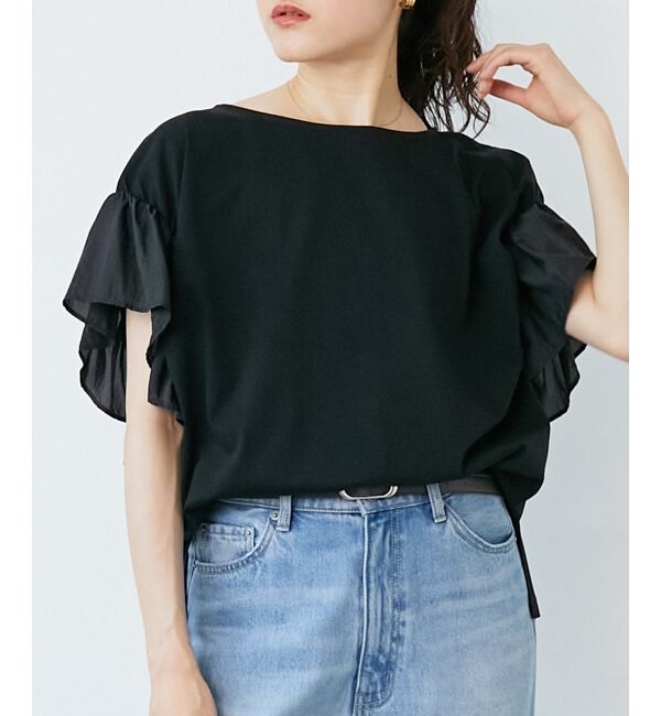  「コットンシルケットコンビカットプルオーバー」|プルオーバー|