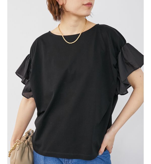  「コットンシルケットコンビカットプルオーバー」|プルオーバー|