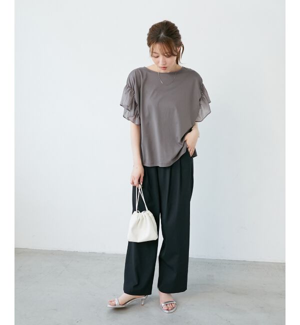  「コットンシルケットコンビカットプルオーバー」|プルオーバー|