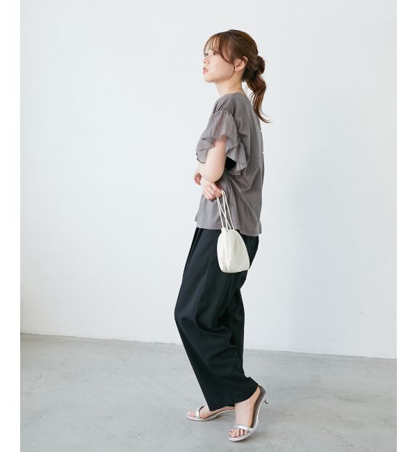  「コットンシルケットコンビカットプルオーバー」|プルオーバー|