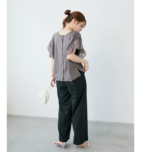  「コットンシルケットコンビカットプルオーバー」|プルオーバー|