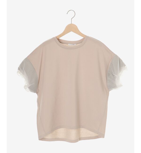  「《手洗い可能》チュールねじりスリーブフレンチプルオーバー」|プルオーバー|