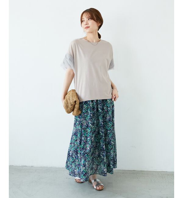  「《手洗い可能》チュールねじりスリーブフレンチプルオーバー」|プルオーバー|